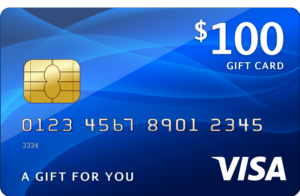 Graphic: $100 visa gift card